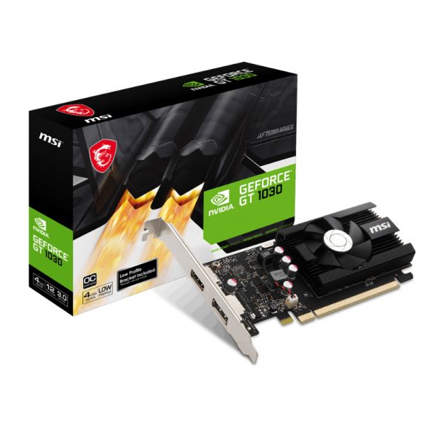 MSI Videókártya GeForce GT 1030 OC 4GB DDR4 (GT 1030 4GHD4 LP OC)